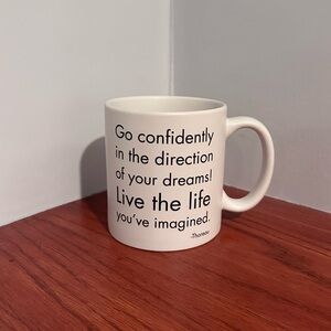 Coffee Mug Thoreau Quote EUC